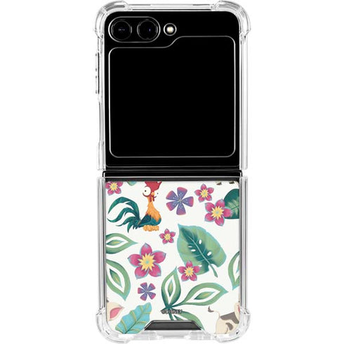 Disney Princess Moana Pua and Heihei Pattern Galaxy Z Flip6 Clear Case